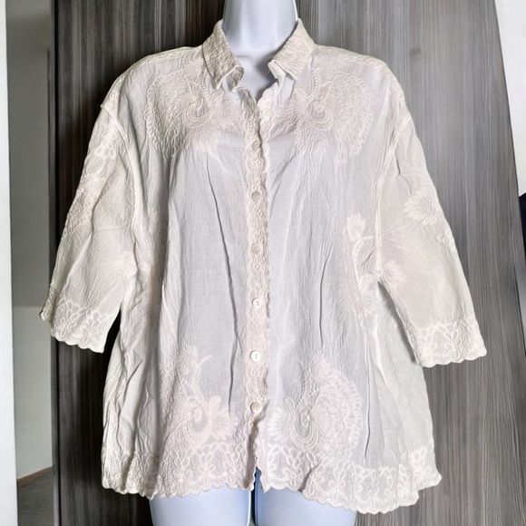 Spiaggia Dolce white embroidered shirt. - Picture 7 of 7